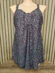 Autograph Ladies Wirefree Rouched Swim Dress Swimwear sizes 22 24 Colour Mono