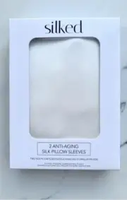 Set of 2 Ivory Silked Satin Pillow Sleeves ~ Brand New in Box! $139 Value!! ❤️