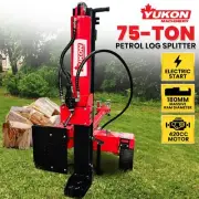 Yukon 75Ton Petrol Hydraulic Horizontal and Vertical Log Splitter Electric Start