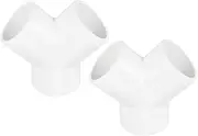uxcell 50mm PVC Pipe Fittings, 2 Pack 3 Way Y Shape Water Tubing Joint Connectors Adapters Union for Garden Irrigation Home Aquarium