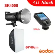 Godox SK400II 400W 2.4G Studio Flash Strobe Head + Softbox + XPro Trigger