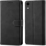 YocoverTech Case for iPhone XR Wallet Case,for iPhone XR Case[6.1"] Retro Matte PU Leather Wallet Flip Cover with RFID Blocking Card Slots Magnetic Closure Kickstand Cover-Black