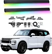 BJOHQ Electric Running Boards Compatible for Mitsubishi Pajero 2007-2025 with Light, SUV, Off-Road & Pickup Trucks - Retractable Truck Steps & Nerf Bars