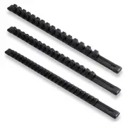 3-piece Aluminum Socket Rail Organizer Set, Heavy Duty Socket Rails Rack, Soc...