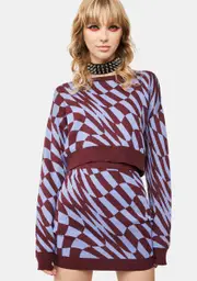 [Current Mood] Catch My Drift Checkered Sweater