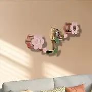 Cat Wall Climbing Set, Gimnasio para Gatos, with Cat Climbing Wall, Cats Furniture, Kitten Perch, Bed for Indoor Kitten Steps Mounted Condos House(6PCS)