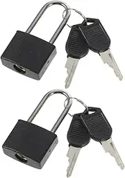 OATIPHO 2 Sets Set Padlock Padlock Small Lock Mini Lock Mini Lockers Black Copper Alloy
