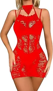 [Generic] Garter Belt with Clips Sexy Sling Mesh Tight Hollow Hip Wrap Dress W533 Plus Size Silk Lingerie for Women 3X