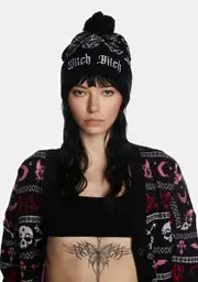 [Too Fast] Witch Bitch Pom Pom Beanie