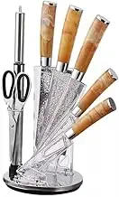 8PC Stainless Steel Kitchen Cook Chef Knife Block Set Scissor Sharpener Knives