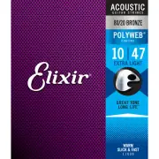 6 Sets Elixir 11000 Polyweb Acoustic Guitar Strings Extra Light 10-47