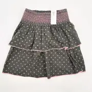 Peek Kids Size 12 Grey and Pink Smocked Pixie Skirt