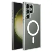 For Samsung Galaxy S25 Ultra MagSafe Magnetic Case with HaloLock Shockproof Military Grade Protection Scratch Resistant Back Clear Protective Cover