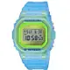 【CASIO 卡西歐】 G-SHOCK 半透明系列電子手錶-水藍x漸層黃綠_DW-5600LS-2_42.8mm