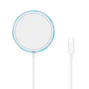 Catzon LED Magsafe Magnetic 15W Wireless Charger for Apple 12 Series-White