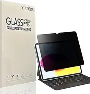 XINDERS 1 Pack Privacy Screen Protector for Galaxy Tab S10 2024/ Tab S9 FE 10.9"/ S9 2023/ Tab S8 2022/ Tab S7 2020 11" Tempered Glass Screen