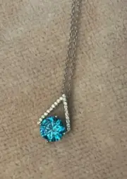 Bella Luce 6.82ctw Neon Apatite & Diamond Simulants sterling silver pendant