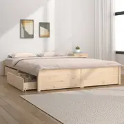 vidaXL Bed Frame without Mattress with Drawers 150x200 cm