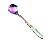 Stirring Spoon Practical Delicate Stainless Steel Long Handle Coffee Mixing Flower Scoop for Home-1