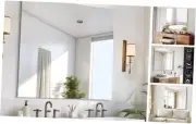 Frameless Mirror, 39x39 inch Square Bathroom Mirrors for Wall, Upgraded