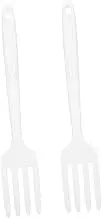 OFFSCH Heat Tolerant Nonstick Silicone Cooking Forks 2 Pcs for Pasta Salad Stirring Serving Easy to Clean