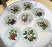 New Portmeirion Pomona 10.5” Dinner Plate White Goddess Of Fruit Flowers Set 8