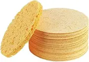 Exfoliating Face Sponge, Facial Sponges, Cellulose Facial Cleansing Sponge Pad for Men Women Skin Massage Facial Cleansing, 50Pcs