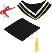 Cabilock Graduation Bear Outfit Cute Graduation Graduation Souvenirs Stuffed Animal Costume Mini Plushies Outfits Animals Rag Doll Grad Hat Stuffed Grad Hat Cloth Yellow