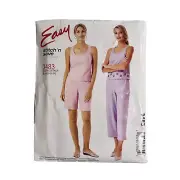 McCalls 3483 Easy Lounge Resort Sleeveless Top Capri Pants Shorts Sz 18-24 Uncut
