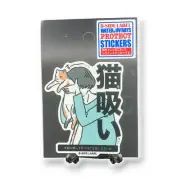 Cat Kitten Sticker Quirky Fun Cute Kawaii Sniffing Decal B-Side Label Japan
