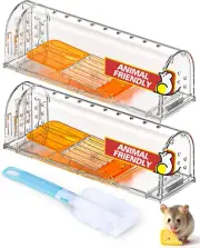 New Upgrade Humane Large Mouse Trap 2 PCS Live Rat Traps Plastic Mice and Rodent