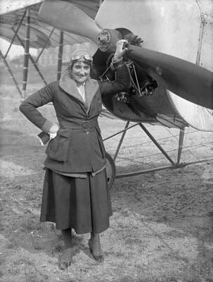 Raymonde De Laroche French Female Aviation Pioneer c1910s 3 Old Photo