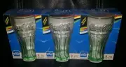 3 RARE COLLECTABLE COKE COCA COLA BEIJING 2008 OLYMPICS GAMES GLASS SWIMMING