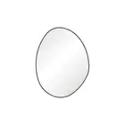 Fienza Pebble Matte Black Asymmetrical Framed Mirror 700 x 920mm FMPA7092B