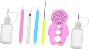 7pc DIY Paper Quilling Kit Rolling Tools for Home School Crafts Random Color