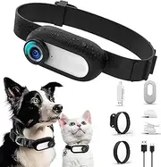 Elprico Cat Camera Collar,HD 1080P Pet Collar Camera Cat Video Camera Mini Collar Camera,170° Wide Angle USB Rechargeable Adjustable Pet Camera Collarfor Dogs Cats Gift Indoor/Outdoor