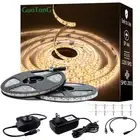 White LED Strip Lights, Waterproof cuttable 1200 SMD 2835 LED Tape, 12V 65.6f...