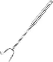 ABOOFAN Stainless Steel Meat Hook Turner Heavy Duty Handheld Food Flipper BBQ Cooking Tool for Pork Ham and Chicken Essential for Restaurants and Butchers