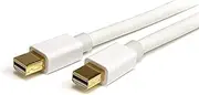 StarTech.com 2m 6ft White Mini DisplayPort 1.2 Cable M/M - Mini DisplayPort 4k w/ HBR2 Support - Mini DP to Mini DP Cable 2 Meter, 6 feet