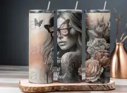 New 20 ounce Tumbler, Tatted Baddie Collection "Take whatever you need" tattoos