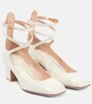 [Valentino Garavani] Valentino Garavani Tan-Go patent leather pumps AU 5 white