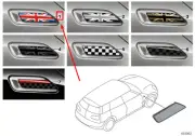 MINI CLUBMAN F54 Trim Set W/Pad 2365733 51132365733 NEW GENUINE