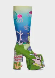 [Dolls Kill x SpongeBob] Gone Fishing Platform Boots