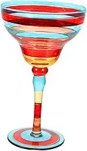 Unique Hand Painted Margarita Glassware Set of 4 Decorative Wine Glasses for Cocktails Margaritas