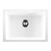 Welba Kitchen Sink 55x45cm Granite Stone Sink Laundry Basin Single Bowl White