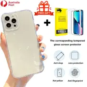 For iPhone 15 14 13 12 Pro XS MAX XR Clear Shockproof Bumper Back Case Cover