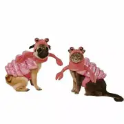 Hyde and Eek Boutique Pet Pink Metallic Hermit Crab Set Dog Cat Costume Outfit