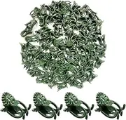BEZANU Plant Clips, 100PCS Orchid Support Clips for Supporting Stems Vines Grow Upright (Green)