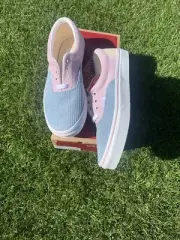 Vans Era Shoes 7 Girls Corduroy Low Top Off The Wall New VN0A38H8XNN