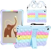 BMPNLSZ Cover for Asus Adolpad 3, Black Flexible Silicone Slim fit Soft Shell Cute Back Case Bumper Rubber Protective Case (10,4"), Lanyard + Touchscreen Pen, Blue2